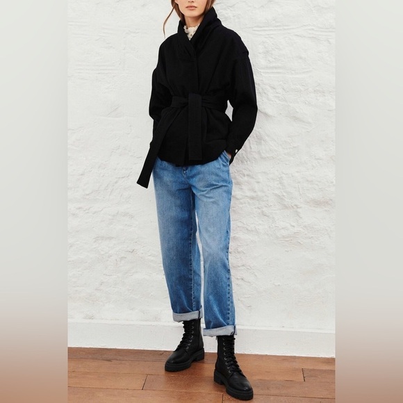 ba&sh Belted 100% Cotton Lost Jacket Size M - Picture 5 of 16